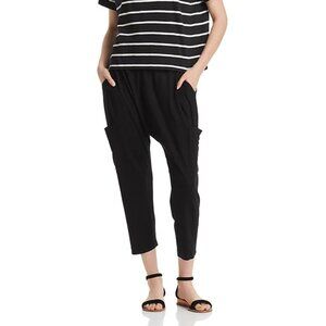 Eileen Fisher Size XL Black Slouchy Cropped Harem Pants